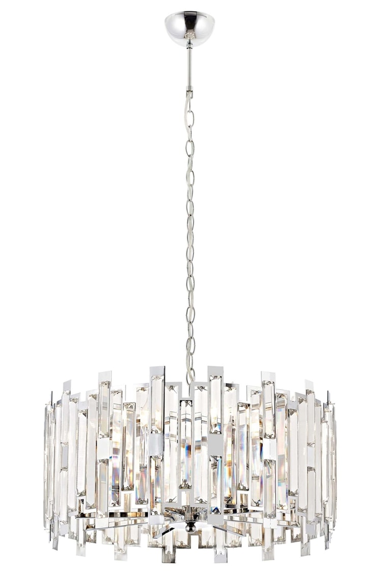 Avonni AV-4307-K50 Krom Kaplama Klasik Avize E14 Metal Kristal 50 cm