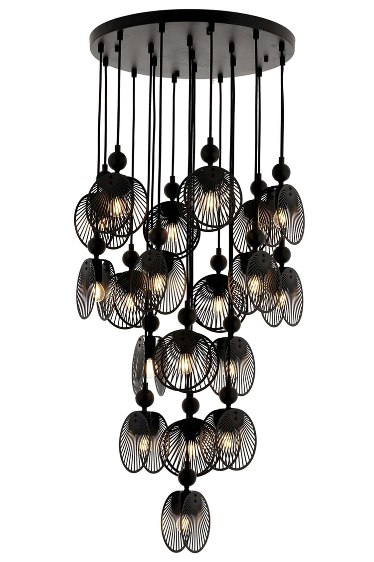 Avonni AV-4317-19BSY Siyah Boya Modern Avize E27 Metal 50 cm