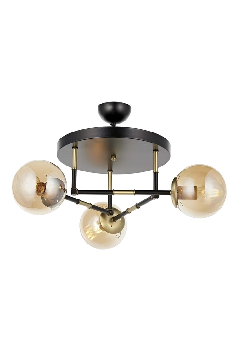 Avonni AV-4331-3T-BSY Siyah Boya Modern Avize E27 Metal Cam 40 cm