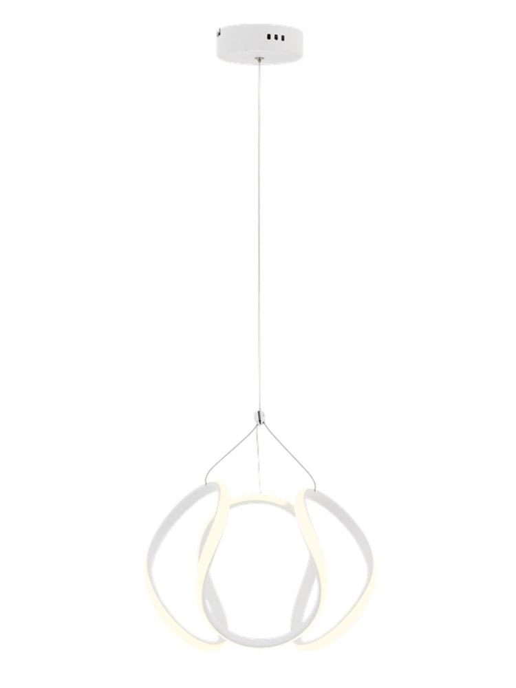 Avonni AV-4339-BBY Beyaz Boya Modern Avize LED Metal Pleksi 35 cm