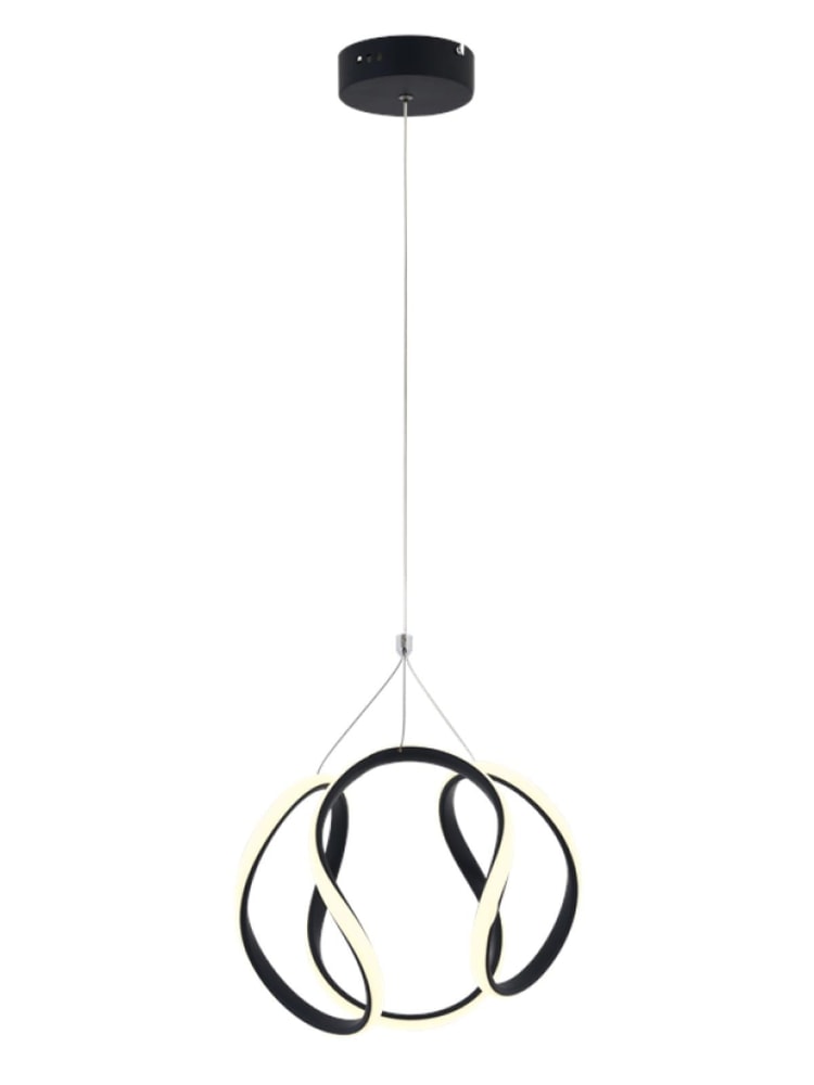 Avonni AV-4339-BSY Siyah Boya Modern Avize LED Metal Pleksi 35 cm