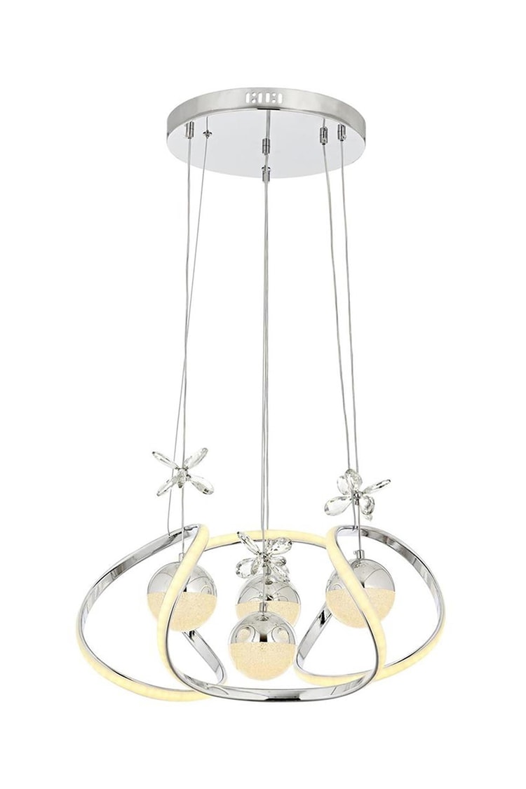 Avonni AV-5281-4K Krom Kaplama Modern Avize LED Metal Cam 40 cm