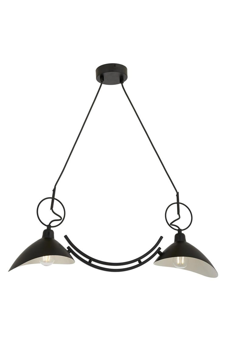 Avonni AV-9127-2Y-BSY Siyah Boya Modern Avize E27 Metal 78x20 cm