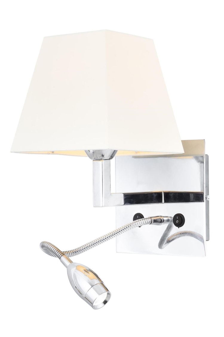 Avonni HAP-9064-LED Krom Kaplama Aplik E14 Metal Kumaş 22x25 cm