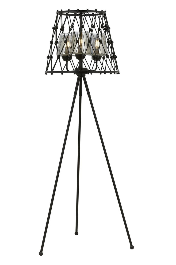 Avonni LM-1904-3BSY Siyah Boya Lambader E27 Metal Cam 50 cm