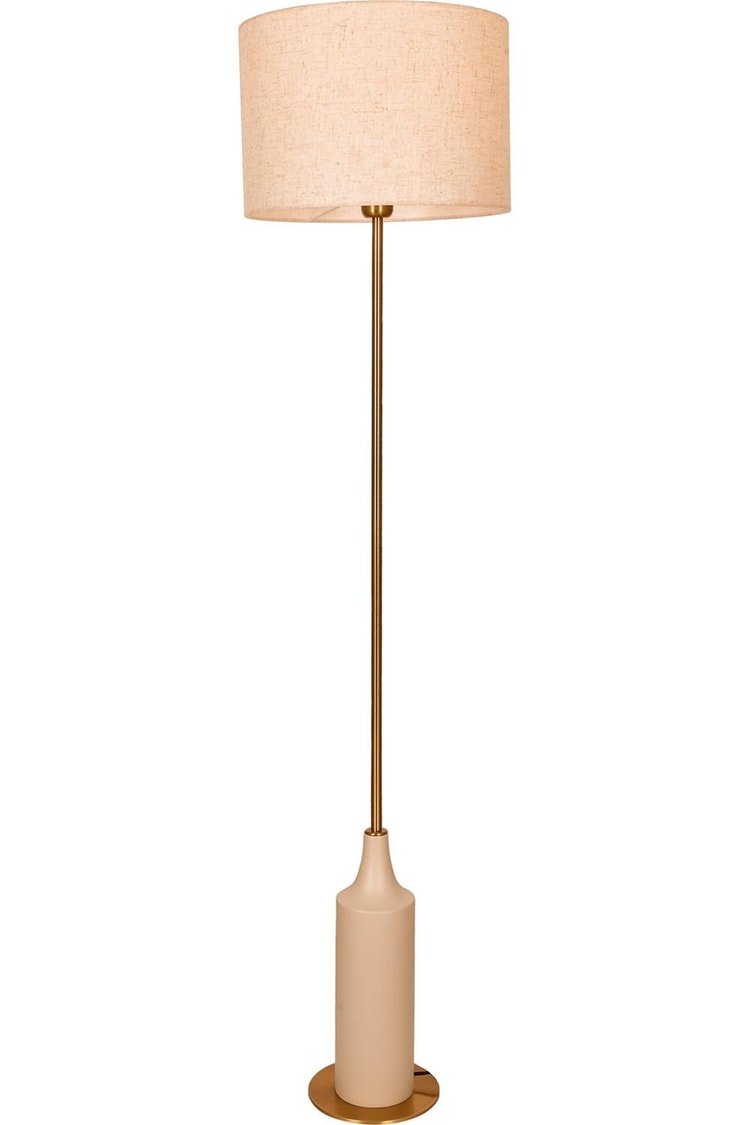 Avonni LM-33004-KRM Krem/Eskitme Boya/Kaplama Lambader E27 Ahşap Kumaş 40 cm