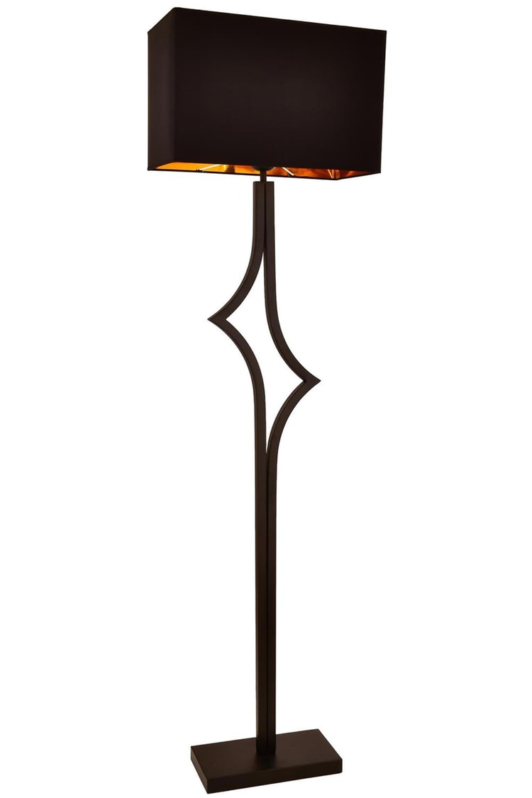 Avonni LM-9148-1BSY Siyah Boya Lambader E27 Metal Kumaş 42x22 cm