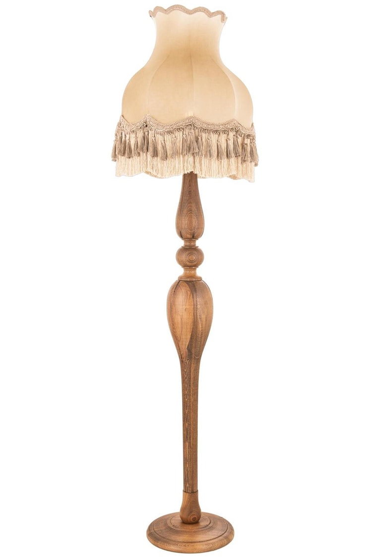 Avonni LM-9149-1E Ceviz Boya Lambader E27 Ahşap Kumaş 50 cm