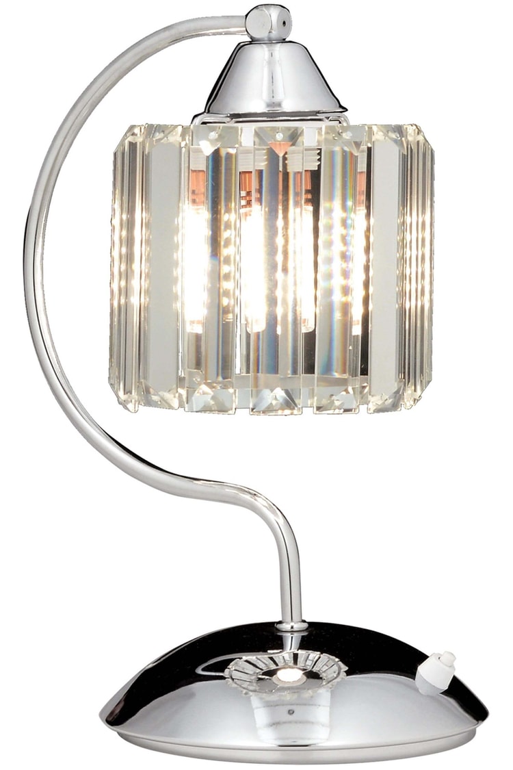 Avonni ML-65244-1K Krom Kaplama Masa Lambası E27 Metal Kristal 20x25 cm