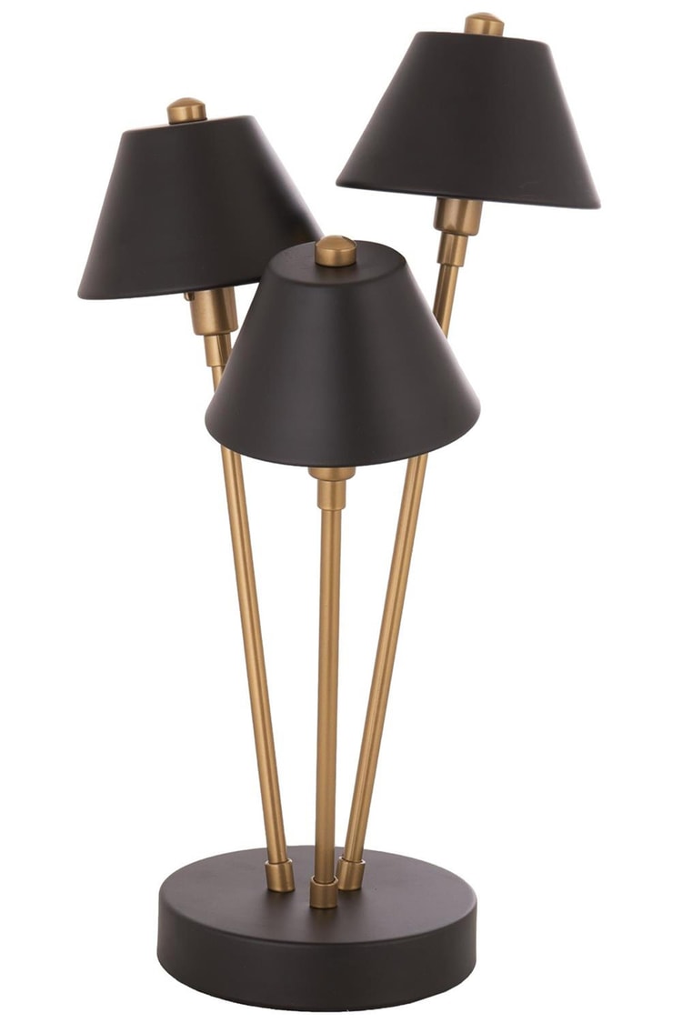 Avonni ML-9147-3BSY Eskitme/Siyah Kaplama/Boya Masa Lambası E27 Metal 25 cm