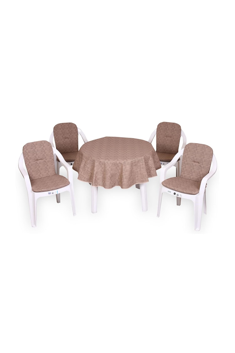 Belde Delüks ( 4+1 ) Masa Örtülü Midiset S.Kahve-5381
