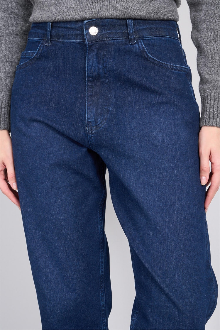 Bıg Lesson K26 6103 Lacıvert Kadın Klasık Kot Pantolon 38-46