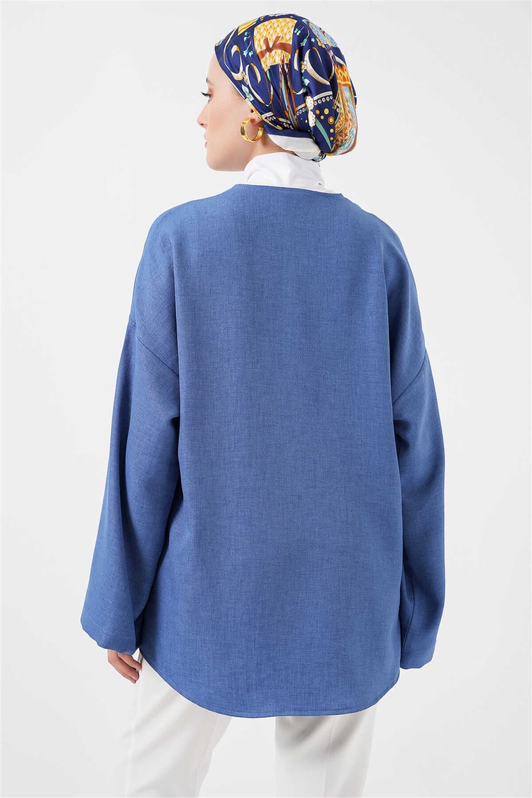 Bigdart 5968 İndigo Kadın Kimono