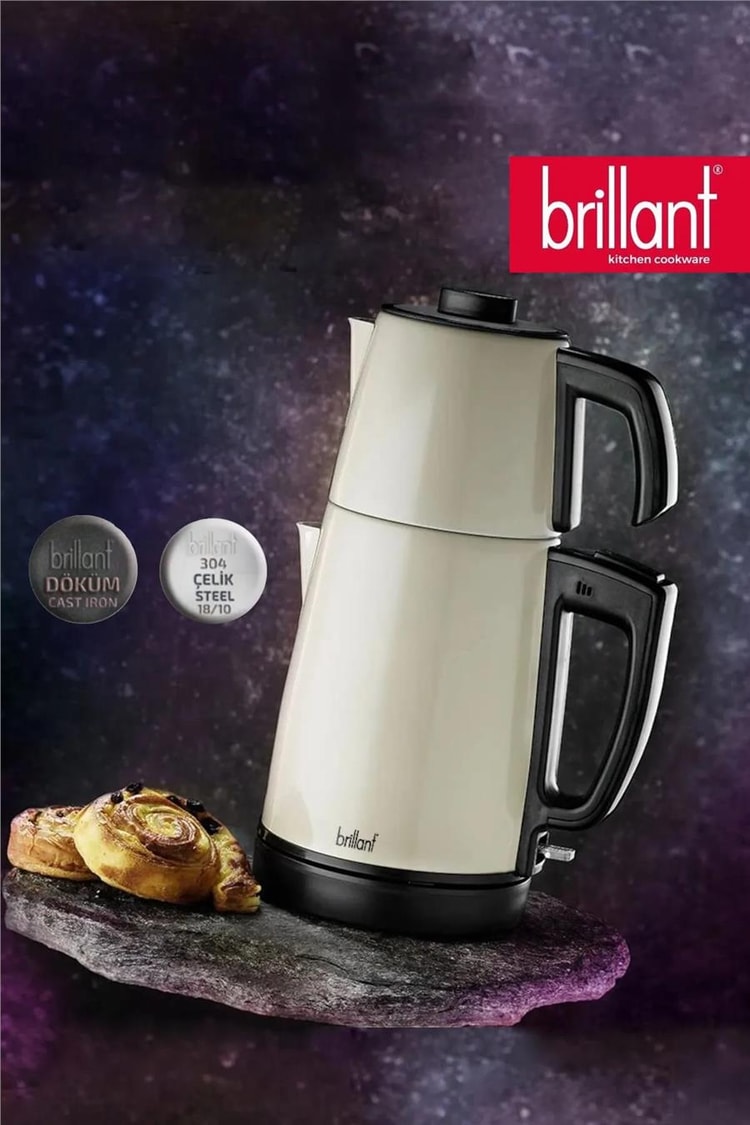Brillant CS-5943 Çay Seti Navi Krem Elektrikli