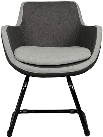 Bürocci Comfort Siyah Metal Ayaklı Misafir Koltuğu- İki Ton Gri Kumaş-2244J1110