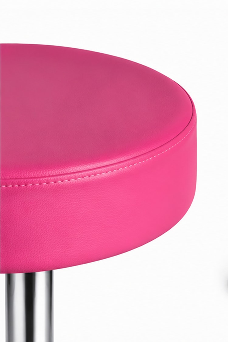 Bürocci Moni Bar Sandalyesi - Pembe - 9511Q0120 - Paslanmaz Krom Kaplı Metal Ayak