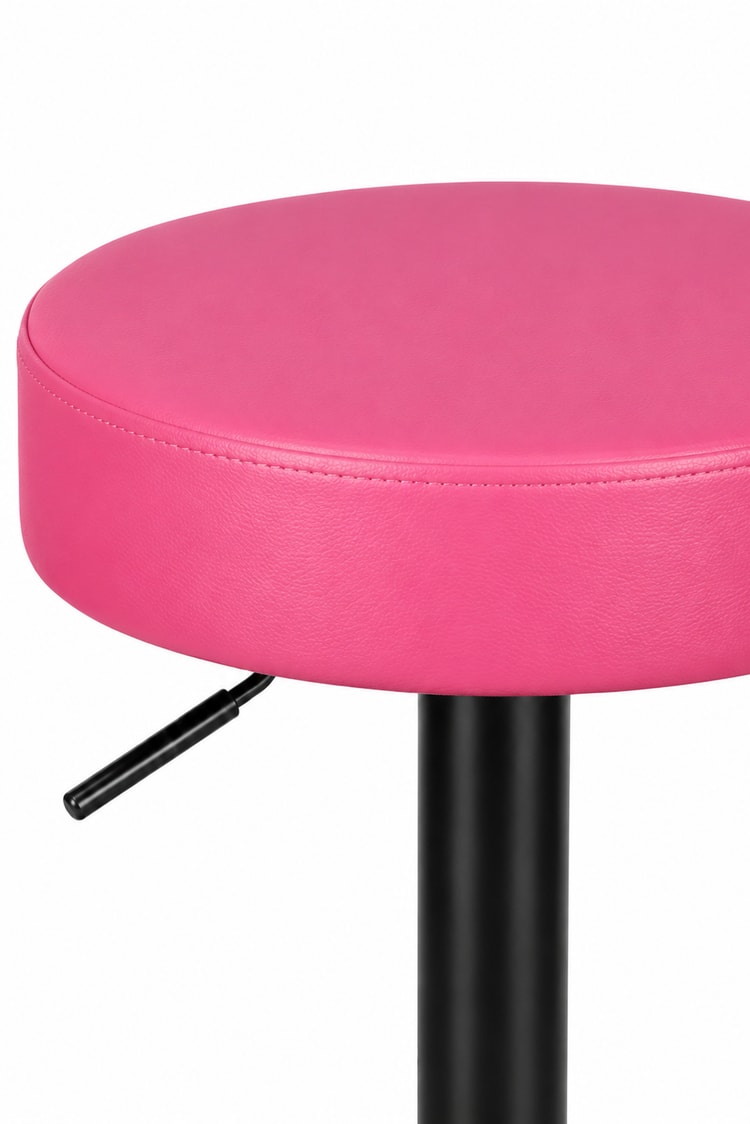 Bürocci Moni Bar Sandalyesi - Pembe - 9511Y0120 - Siyah Mat Boyalı Metal Ayak