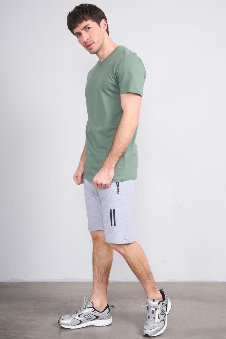 C.K Y26 1457 Mnt Gri Erkek Licrasız 2 İplik Short