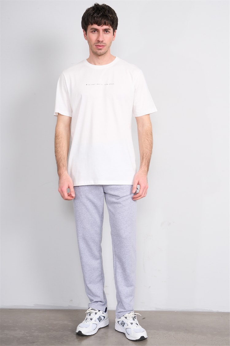 C.K Y26 1453 Mnt Gri Erkek 3 İp Şardonsuz Eşofman Alt