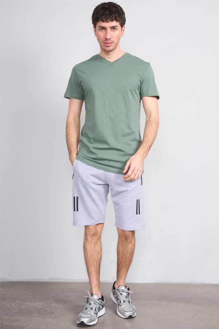 C.K Y26 1457 Mnt Gri Erkek Licrasız 2 İplik Short