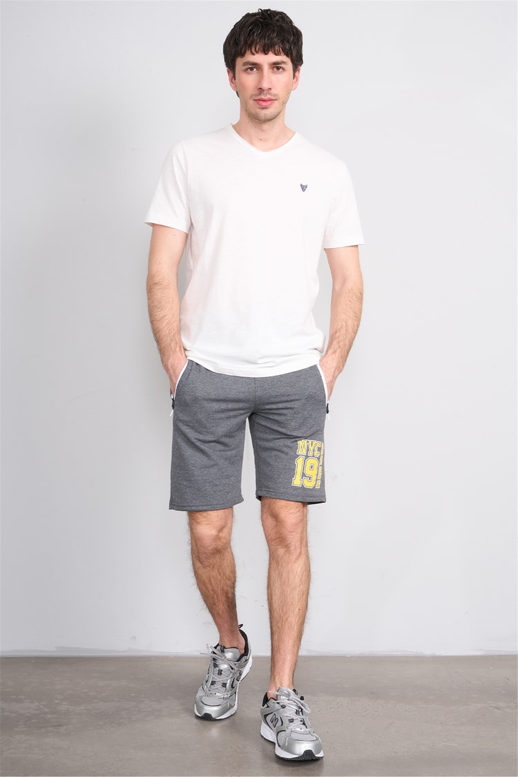 C.K Y26 1118 Mnt Antrasit Erkek Licrasız 2 İplik Short