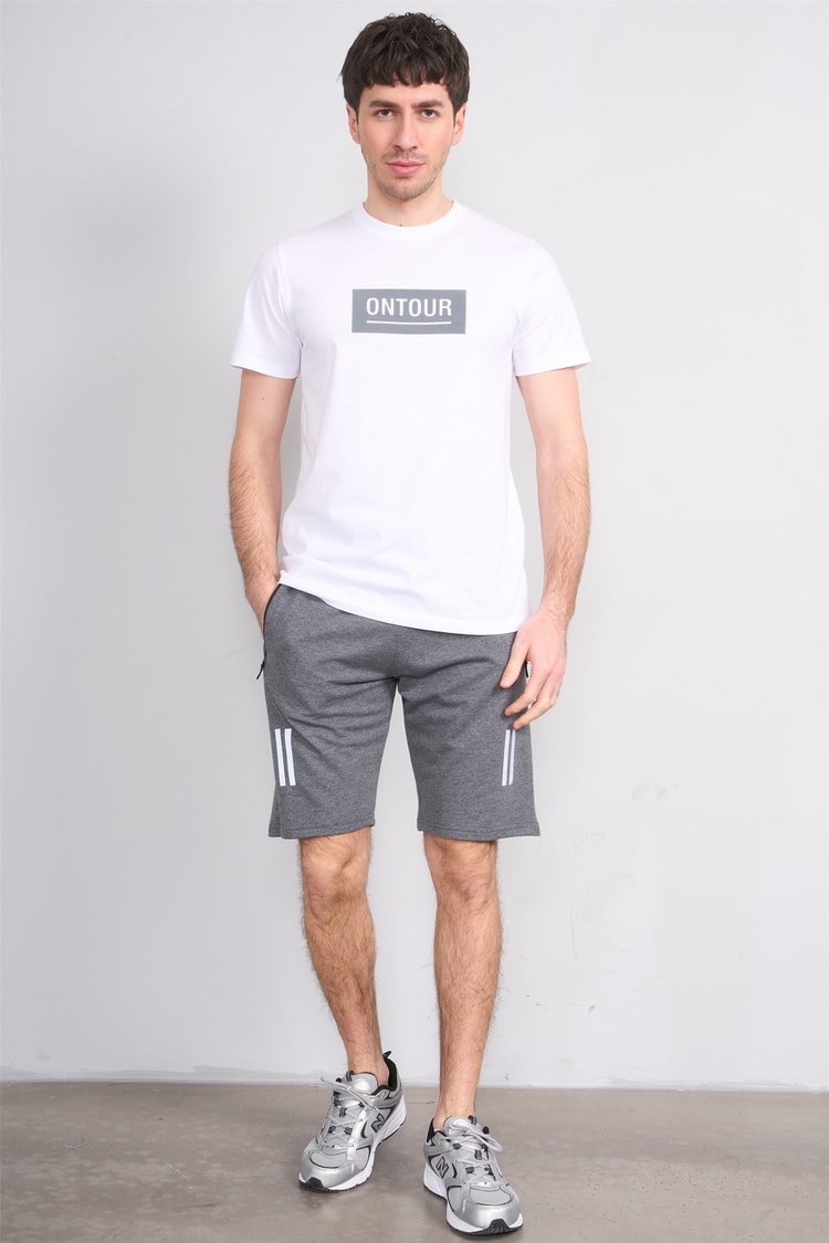 C.K Y26 1457 Mnt Antrasit Erkek Licrasız 2 İplik Short