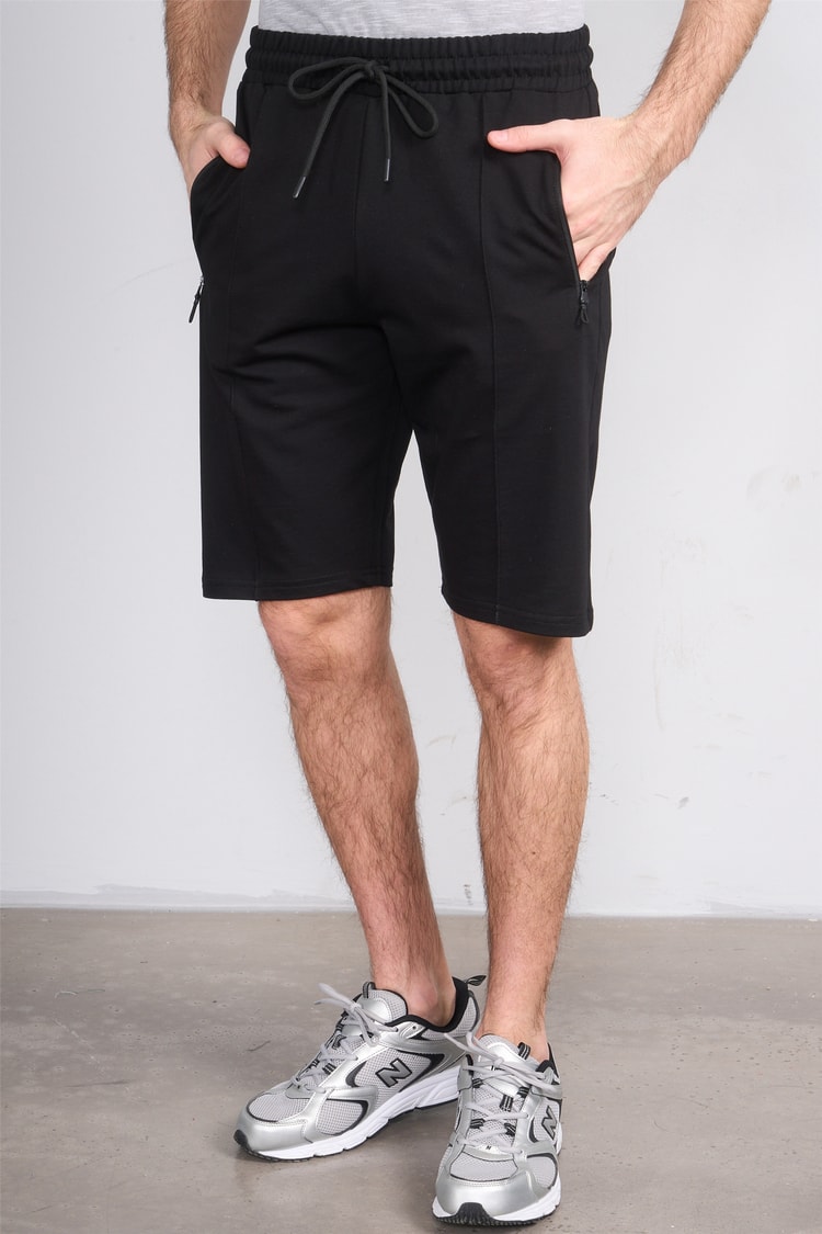 C.K Y26 1455 Mnt Siyah Erkek Licrasız 2 İplik Short