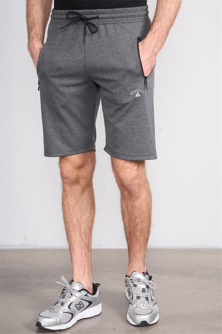 C.K Y26 1460 Mnt Antrasit Erkek Double Face Short