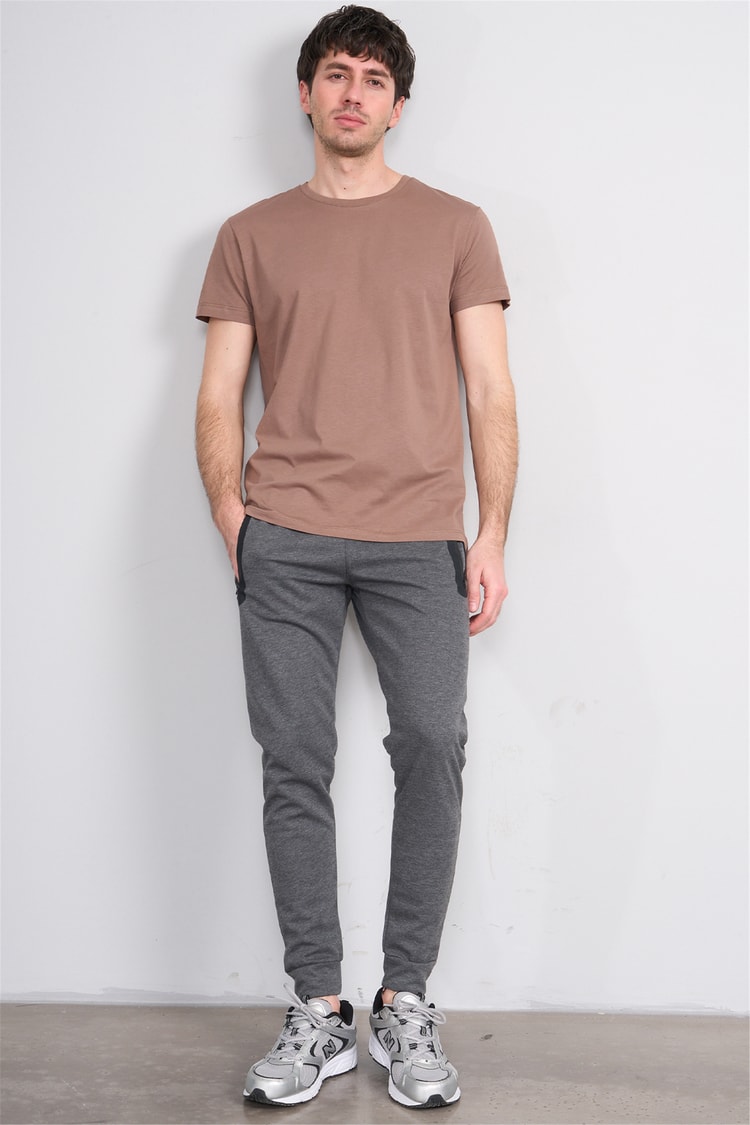 C.K Y26 6002 Mnt Antrasit Erkek Double Face Duz Paca Eşofman Alt