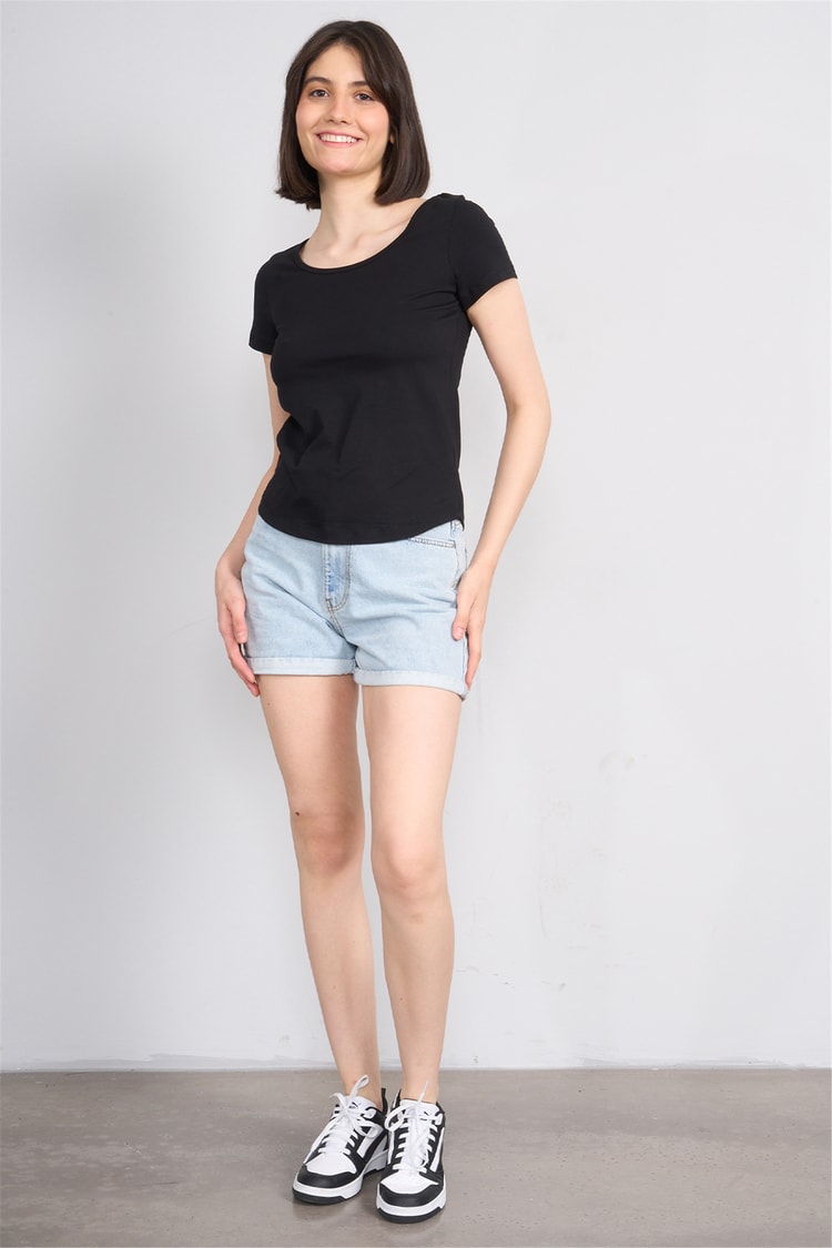 C.K Y26 8461 Fithit Byn U.Yk Penye Spagettı T-shirt Siyah
