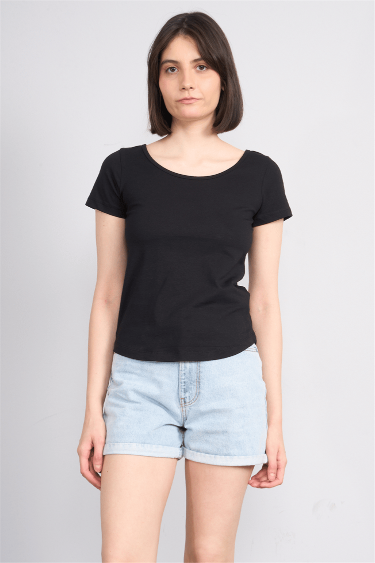 C.K Y26 8461 Fithit Byn U.Yk Penye Spagettı T-shirt Siyah