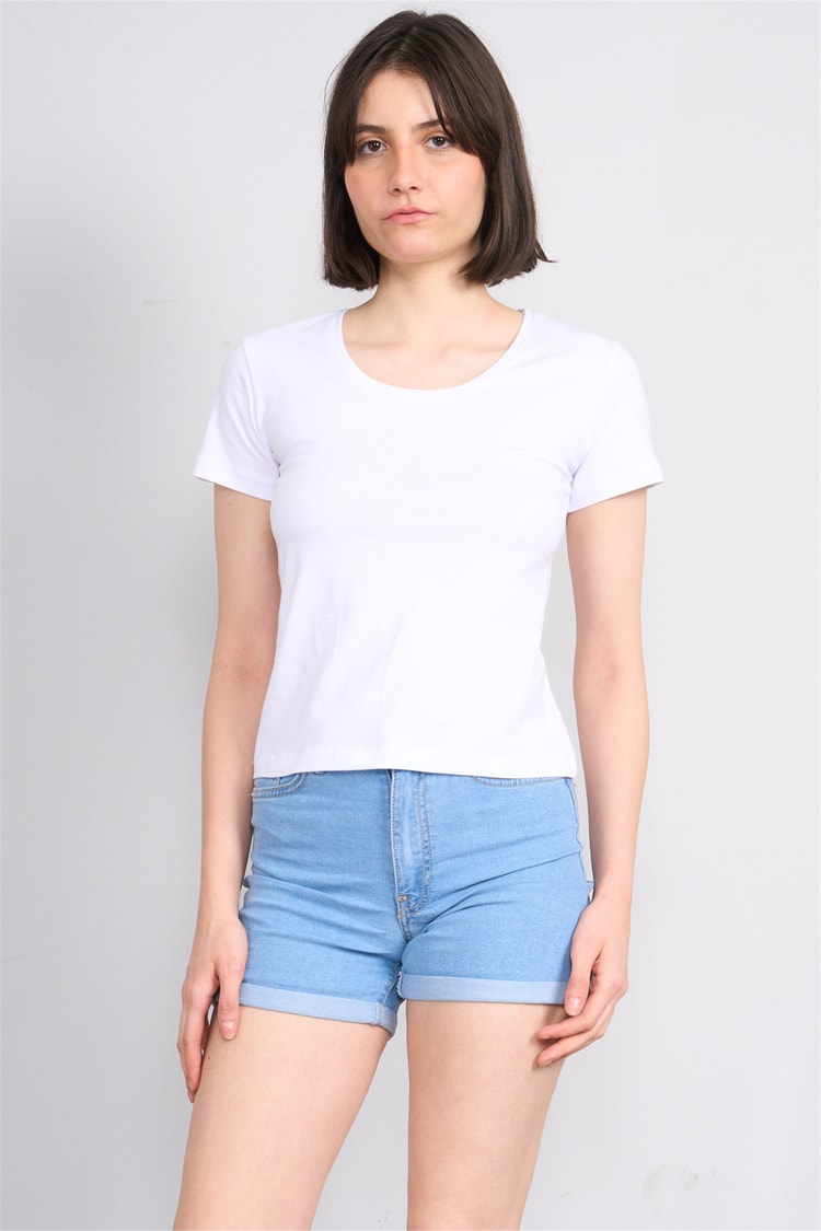 C.K Y26 8464 Fithit Byn U.Yk Penye Slimfıt T-shirt Beyaz