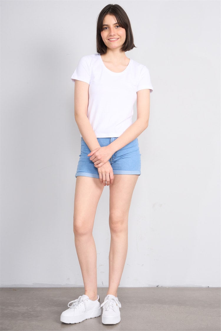 C.K Y26 8464 Fithit Byn U.Yk Penye Slimfıt T-shirt Beyaz