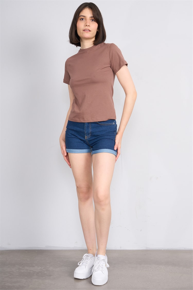 C.K Y26 8501 Fithit Byn B.Yk S.Fıt Penye T-shirt Kakao