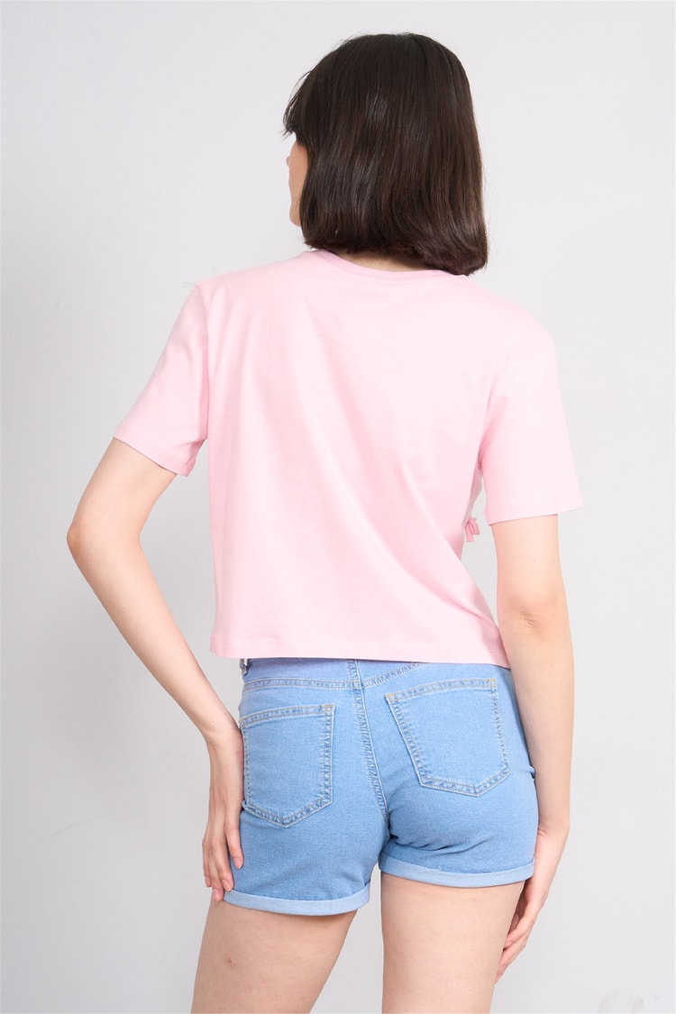 C.K Y26 8647 Fithit Byn B.Yk Regular Crop T-shirt Pembe
