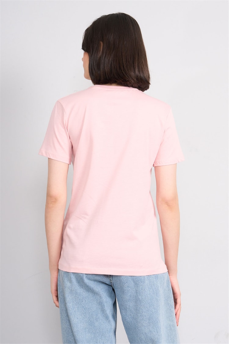 C.K Y26 8954 Fithit Byn B.Yk Regular Nakışlı T-shirt Pudra