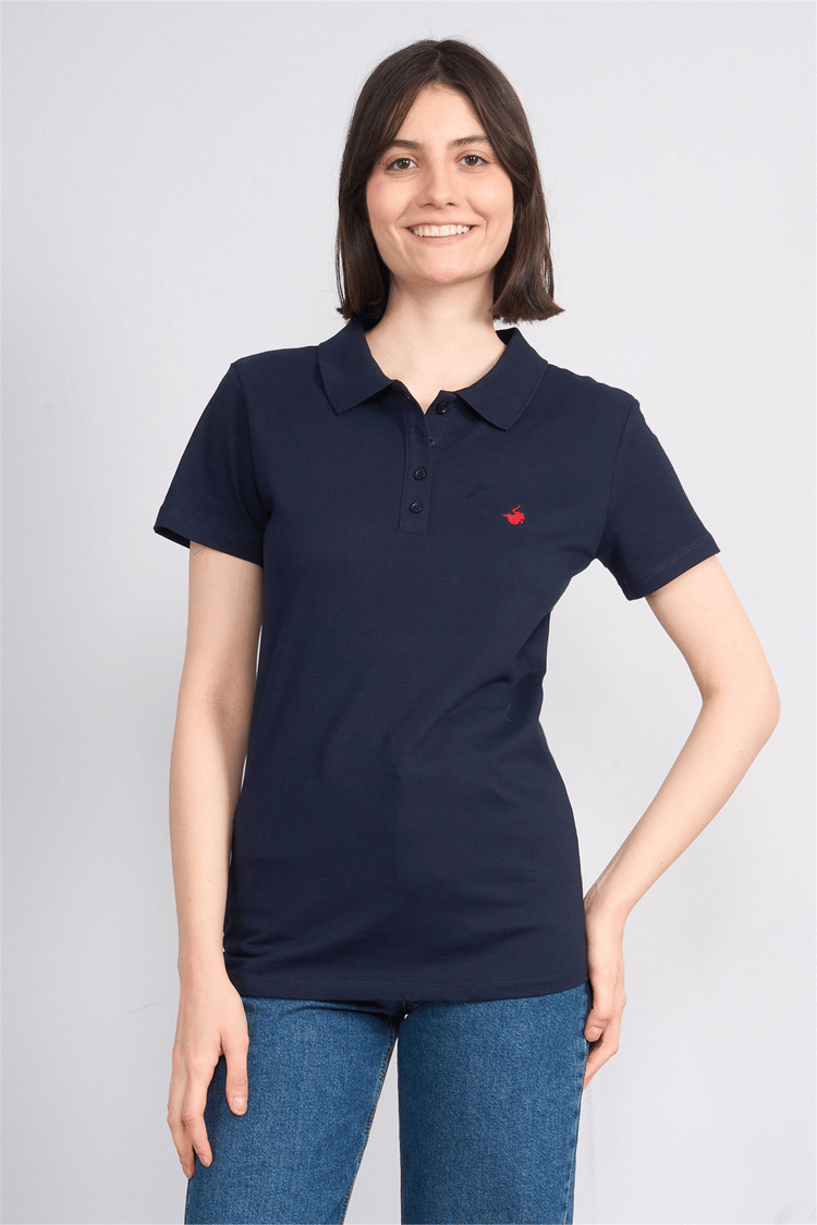 C.K Y26 8961 Cstp Byn Polo Yk. Pıke Nakışlı S.Fıt T-shirt Laci