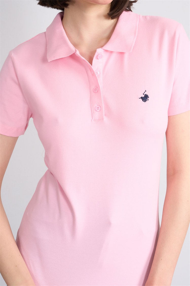 C.K Y26 8961 Cstp Byn Polo Yk. Pıke Nakışlı S.Fıt T-shirt A.Pembe