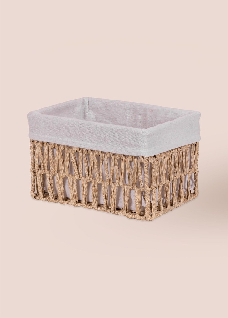 Cesta Hasır Organizer Sepet Naturel 26x18x16 cm