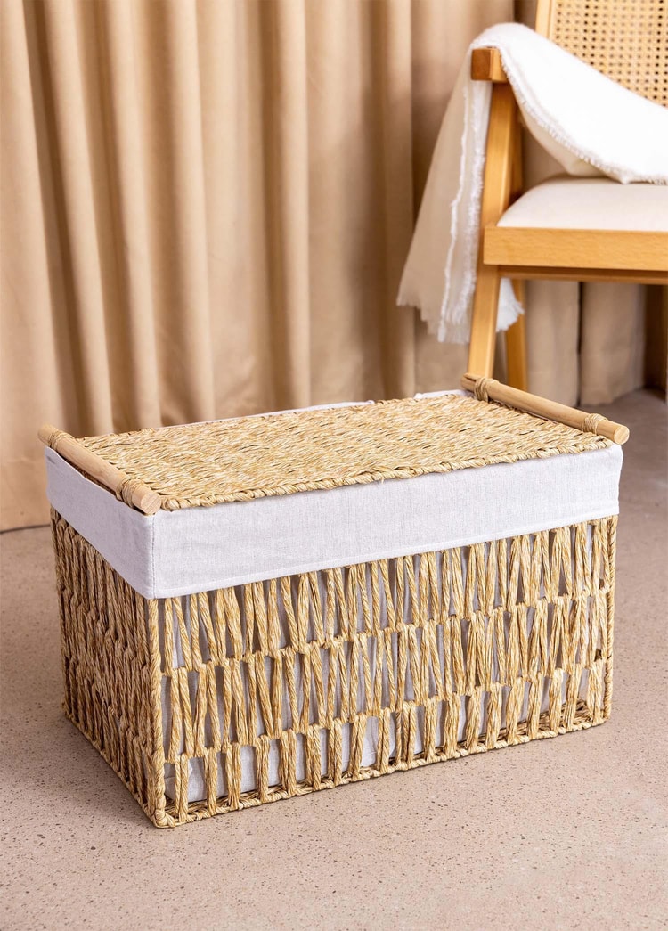 Cesta Hasır Organizer Sepet Naturel 52x30x32 cm