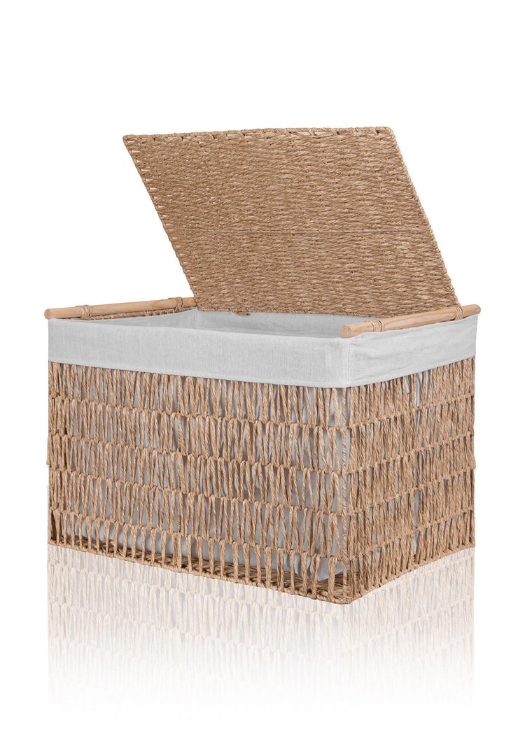 Cesta Hasır Organizer Sepet Naturel 62x42x42 cm