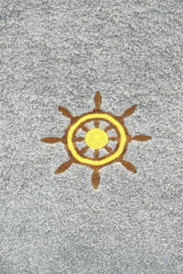 CETHOME 50 × 90 cm Dümen Nakışlı Havlu Gri