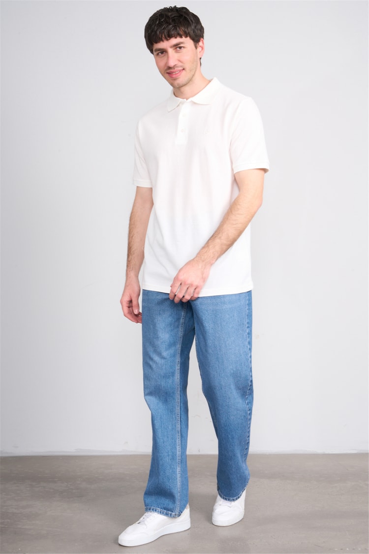 Çetinkaya Chester Polo 2742 Polo Yaka Regular Pike T-shirt Krem