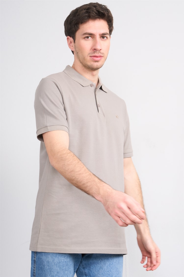 Çetinkaya Chester Polo 2742 Polo Yaka Regular Pike T-shirt Koyu Vizon