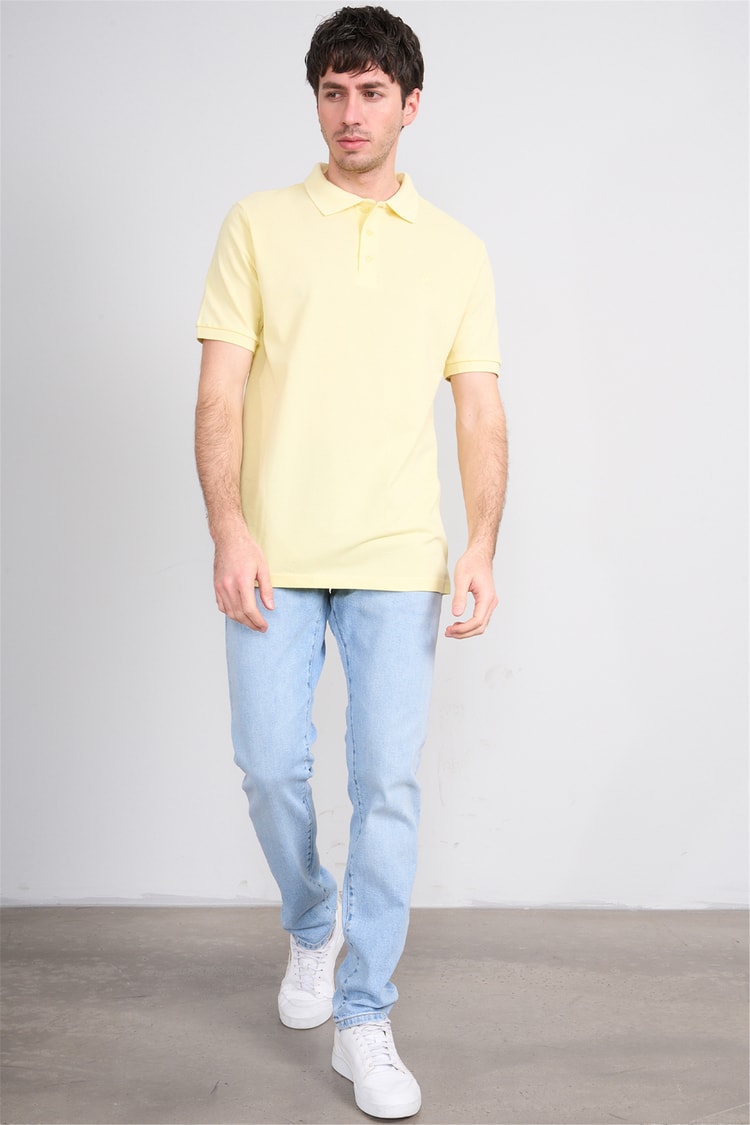 Çetinkaya Chester Polo 2742 Polo Yaka Regular Pike T-shirt Uçuk Sarı