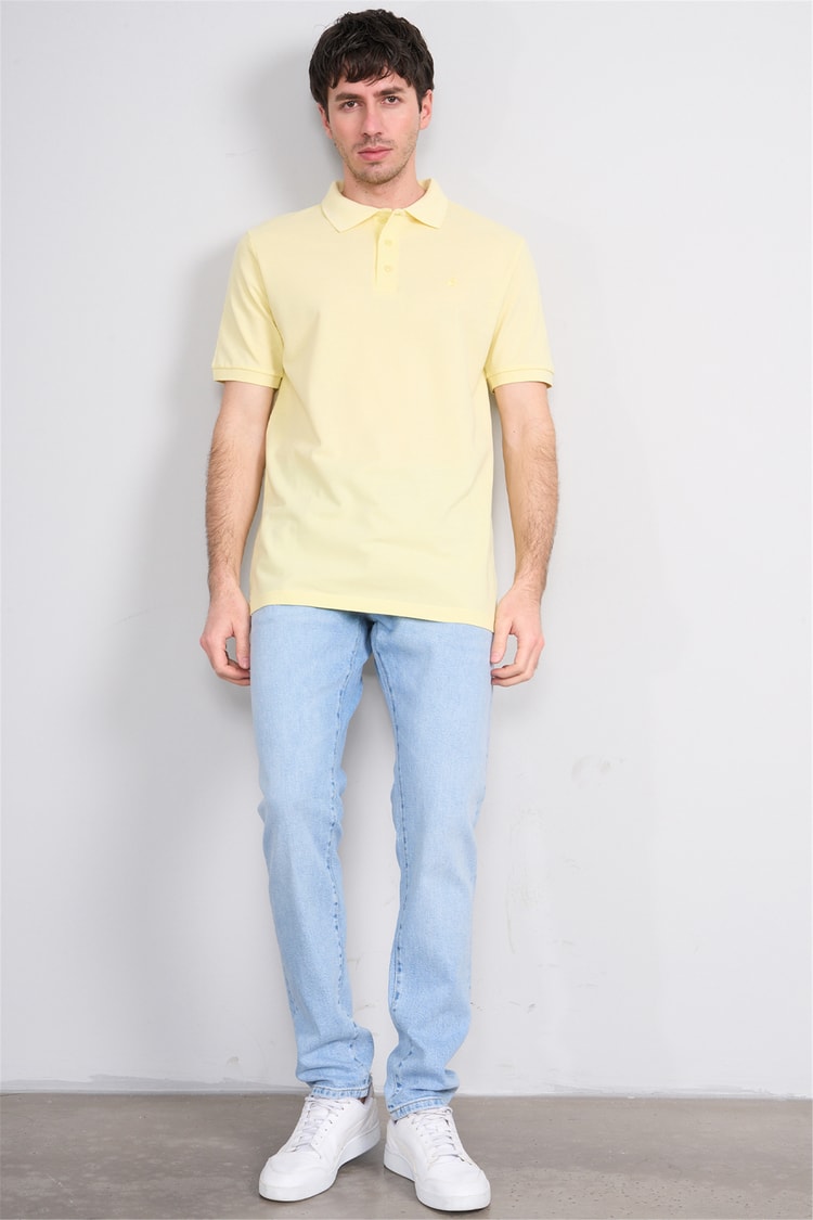 Çetinkaya Chester Polo 2742 Polo Yaka Regular Pike T-shirt Uçuk Sarı