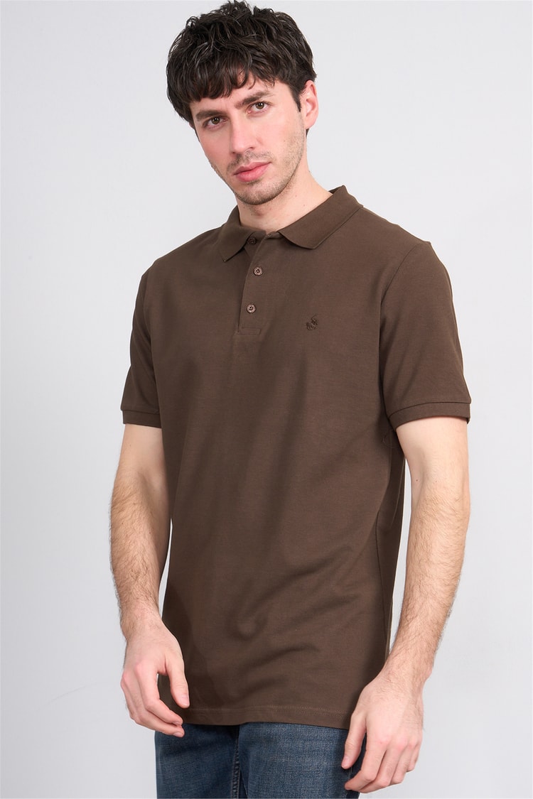 Çetinkaya Chester Polo 2742 Polo Yaka Regular Pike T-shirt Kakao