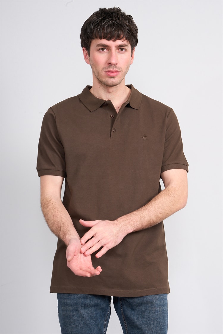 Çetinkaya Chester Polo 2742 Polo Yaka Regular Pike T-shirt Kakao