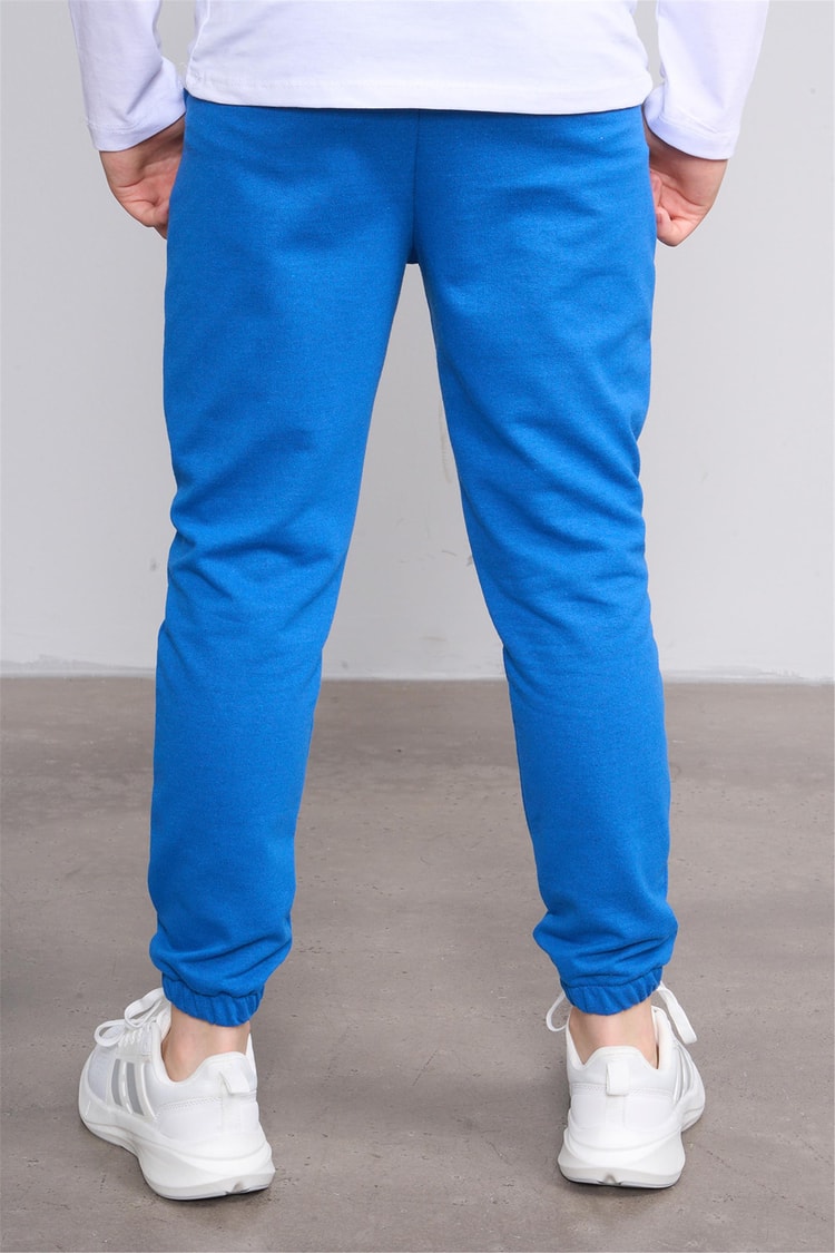 Çetinkaya FitClub 33411 Unisex 2 İplik Rejenere Eşofman Alt Saks 4-12 Yaş