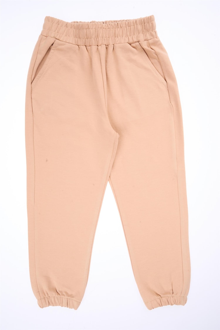 Çetinkaya Fitclub 33603 Erkek Çocuk 2 İplik Eşofman Alt Camel 4-12 Yaş